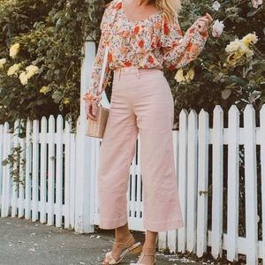 NWOT, Madwell, Emmett Wide Leg Crop Pants.